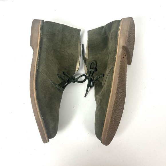 ATXA Men’s Chukka Boots EU 44 US 10.5 Olive Green Suede Artisan Academia Preppy - Picture 5 of 10